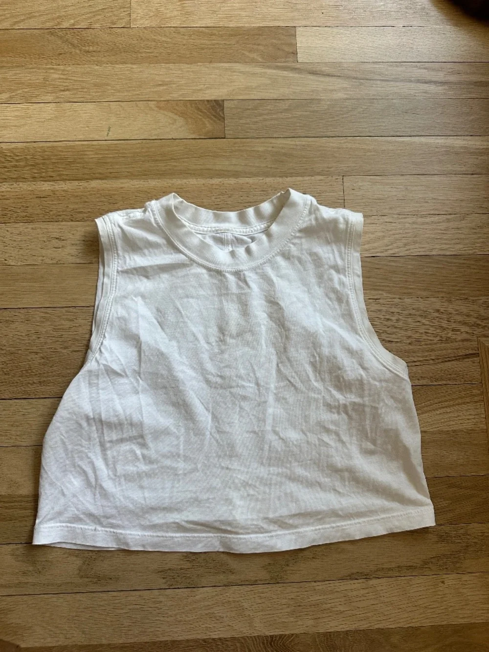 Lululemon white high neck, cotton tank top